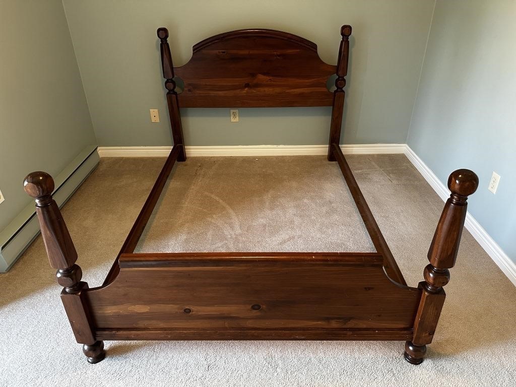 PINE DOUBLE BED WITH RAILS