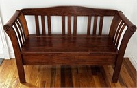 SWEET LIFT TOP HALL BENCH 49 X 17.5 X 30 INCHES
