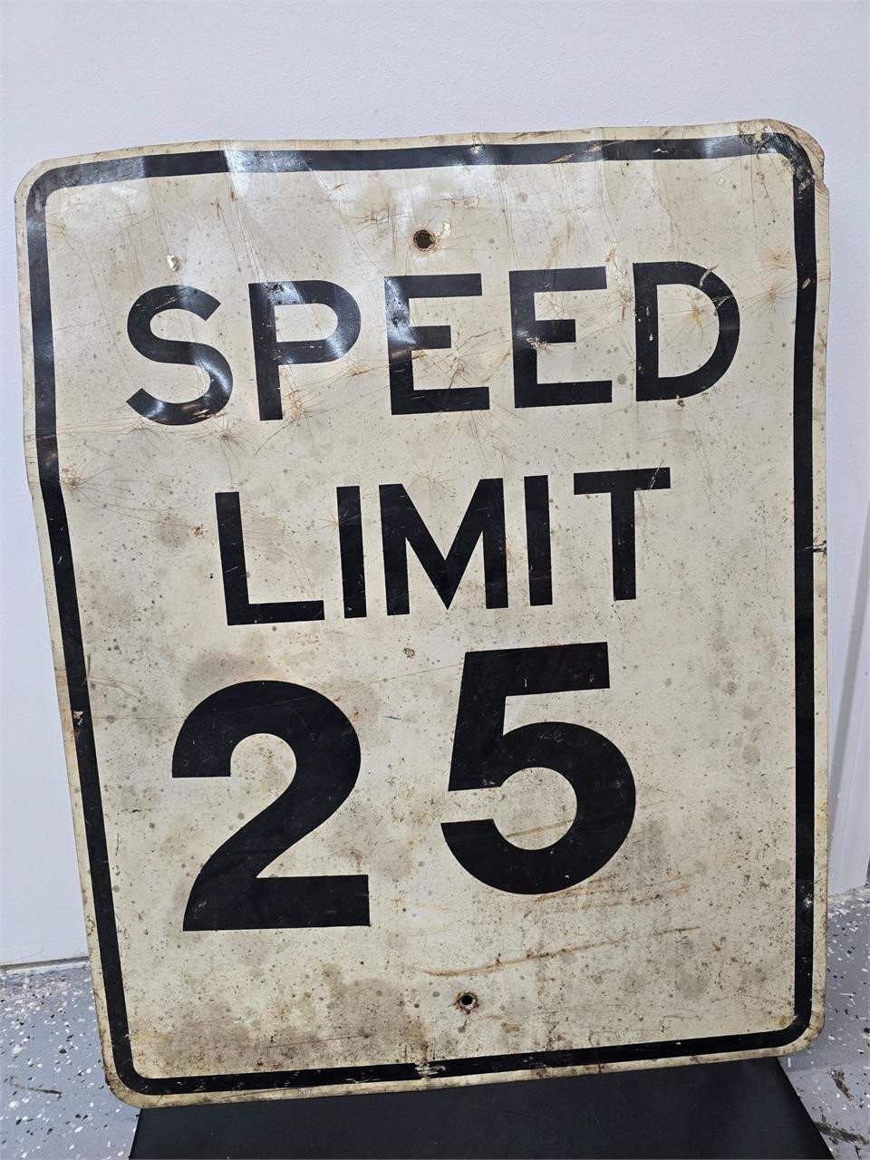 Vintage Metal SPEED LIMIT 25 sign