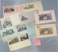 9 Private Mailing Antique/VTG Postcards Ephemera