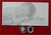 Incomplete 2015 March of Dimes Special Silver Set