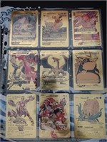 Pokemon Cards Rare Gold Holos in Sheet