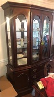 Cherry wood China cabinet -contents not included