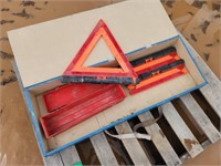 (3) Folding Triangle Reflectors w/ Case