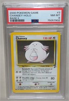 Pokemon Card PSA 8 Chansey 2000 Holo Base II