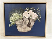 Floral Framed Canvas Painting