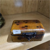 Small Antique Hinged Jewelry Trinket Box