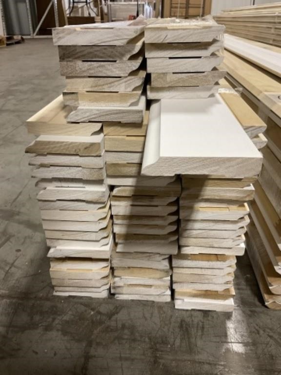 3-1/2" x 16'  Primed Poplar Base x 1056 LF