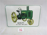 John Deere "Quality . . . for over 100 years" Sign