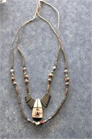 Native Made Sterling / Stone Necklace