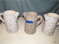 SPONGEWARE STYLE PITCHER CROCK CERAMIC ITEMS