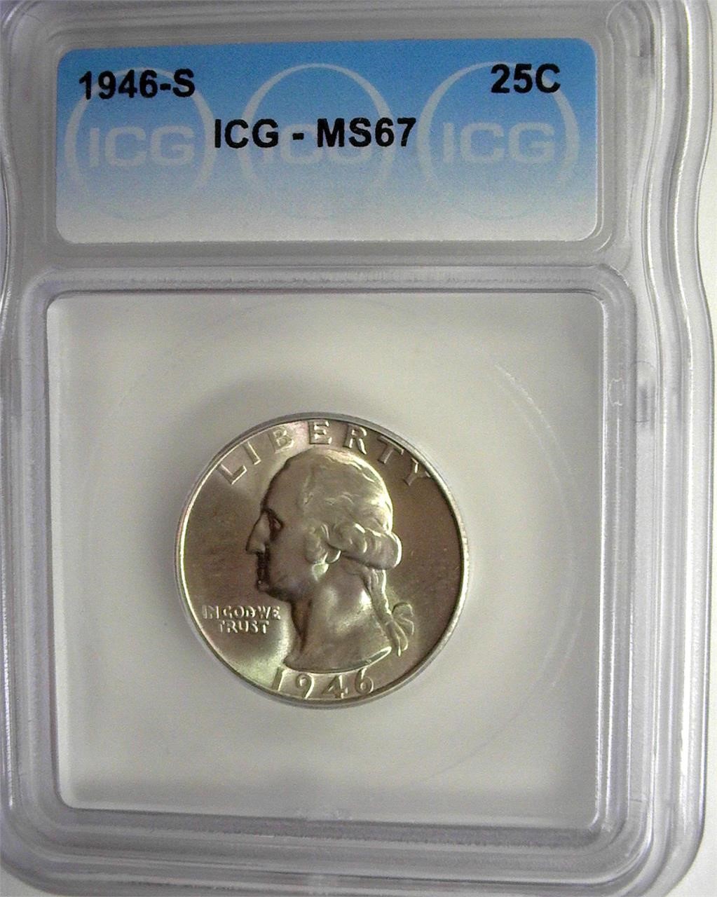 1947-S Quarter ICG MS67 LISTS $200