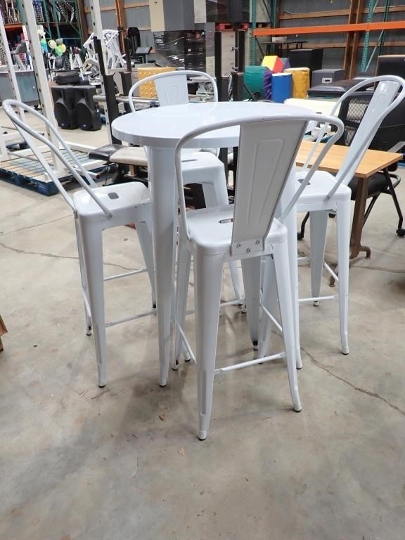 5 PC METAL PATIO SET (TALL TABLE & CHAIRS)