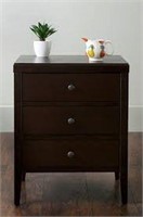 3 DRAWER  ACCENT SIDE TABLE (NOT ASSEMBLED)