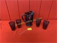 CARNIVAL WATER PITCHER & GLASS SET