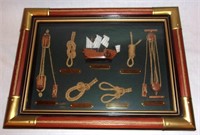 Vintage nautical shadow box.