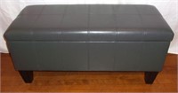 Pleather storage bench.