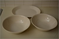 Corelle Platter & 2 Serving Bowls