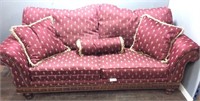 BROYHILL FURNITURE BURGUNDY COUCH