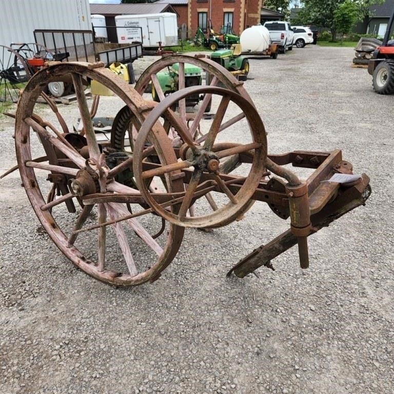 Rotary Potato Digger on Wooden Wheels