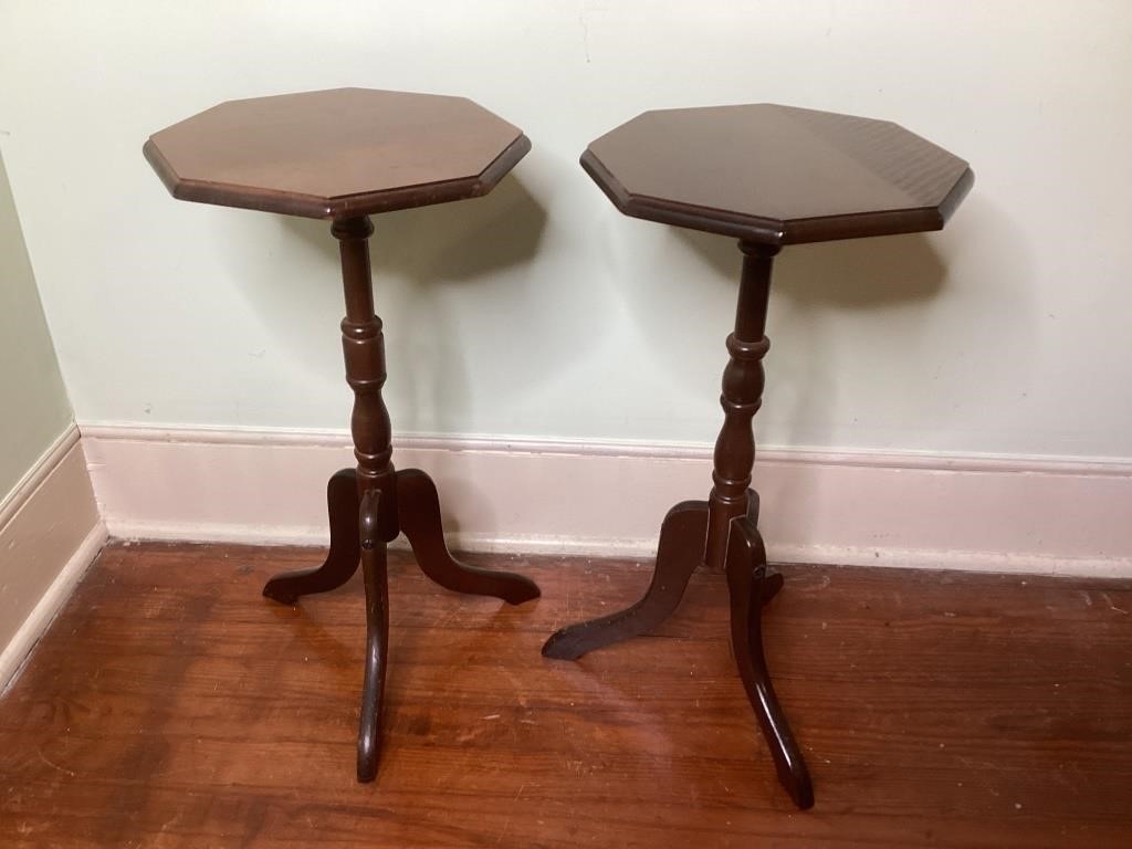 Mahogany Matching Plant Stands, Tables