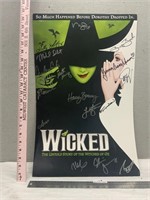 Wicked Cast Signed Broadway Play Poster