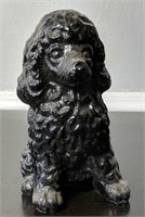 Handcrafted from Coal Poodle Figure 4" Tall