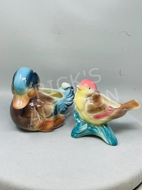 Duck & Bird ceramic planters
