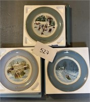 (3) vintage enoch Wedgwood Christmas plates;