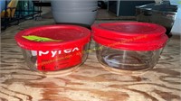 2ct. Pyrex 2-Cup Glass Bowls