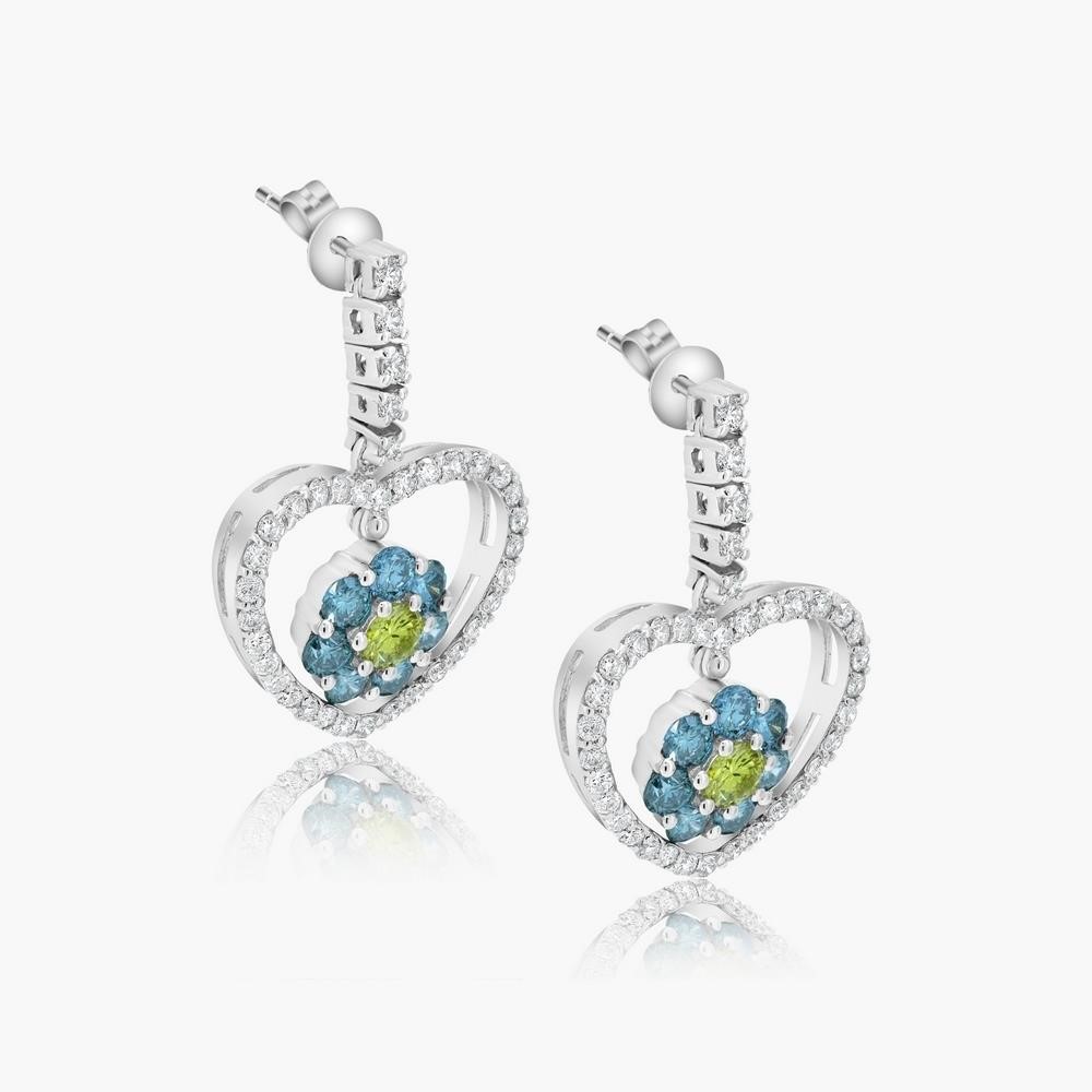 18K WHITE GOLD 2.69CT DIAMOND EARRINGS