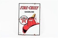 TEXACO FIRE CHIEF GASOLINE SSP PUMP PLATE SIGN
