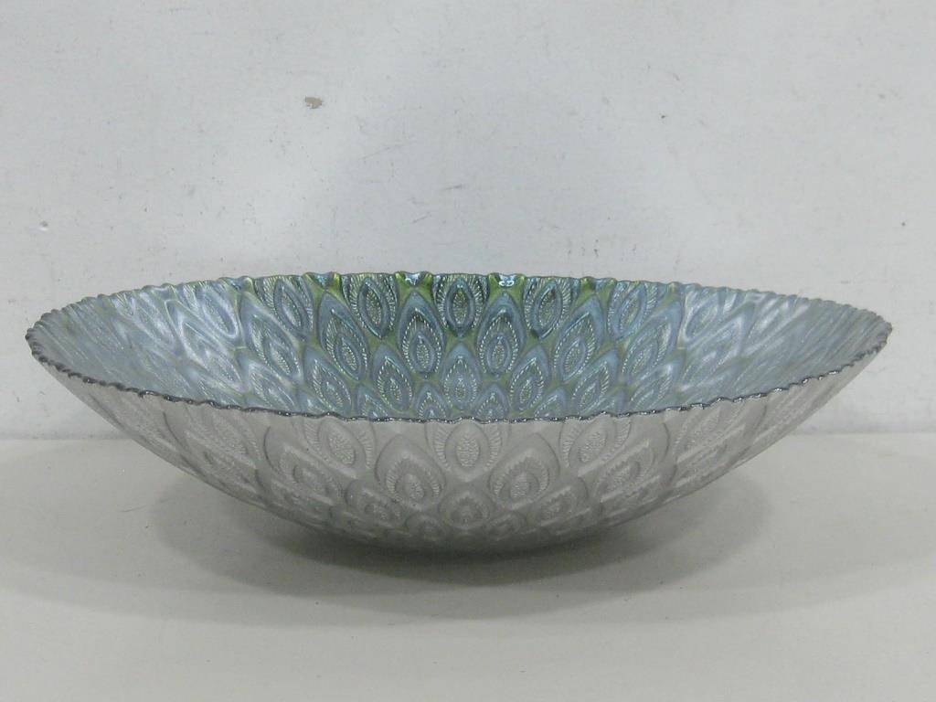 3"x 12.5" Peacock Glass Bowl