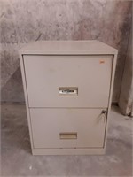 Two Drawer Metal Filing Cabinet w/ Key