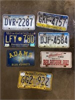 HANDFUL OF LICENSE PLATES