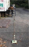 Antique floor lamp with alabaster trim