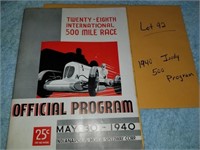 1940  Indianapolis 500 Official Program 28th race