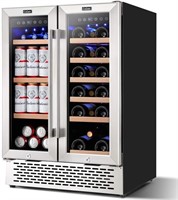 24'' Beverage and Wine Cooler Dual Zone