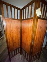 SOLID WOOD BAMBOO STYLE ROOM DIVIDER SCREEN 3PANEL