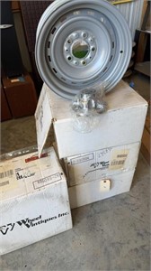 (4) 16x9 silver-powdercoated wheel 1971-1987