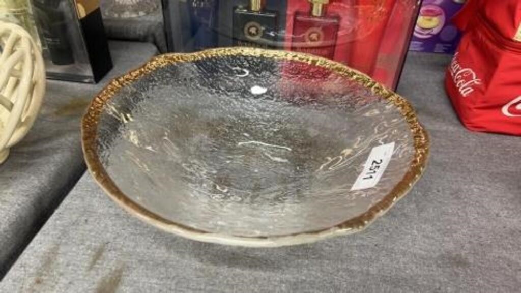 Glass decorative bowl