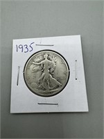 1935 Walking Liberty Silver Half Dollar