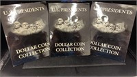 (3) U.S. President Dollar Coin Albums w/ 60 Coins