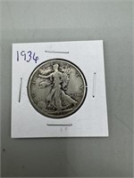 1936 Walking Liberty Silver Half Dollar