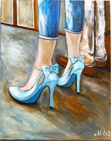 Webb Original Oil On Canvas "Tiffany Heels"