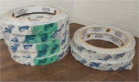 Double sided duck tape rolls.  5 are new. 2 used