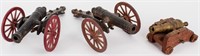 3 Toy Cast Iron Revolutionary War & Naval Cannon