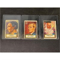 (3) 1952 Topps Look N See Cards