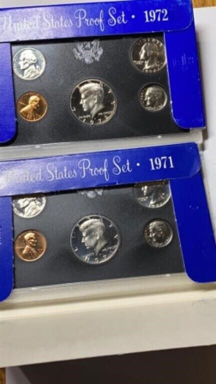 1971 & 1972 US Mint Proof Sets