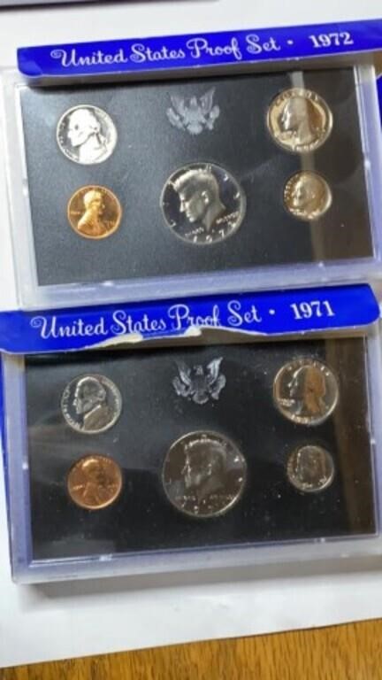 1971 & 1972 US Mint Proof Sets